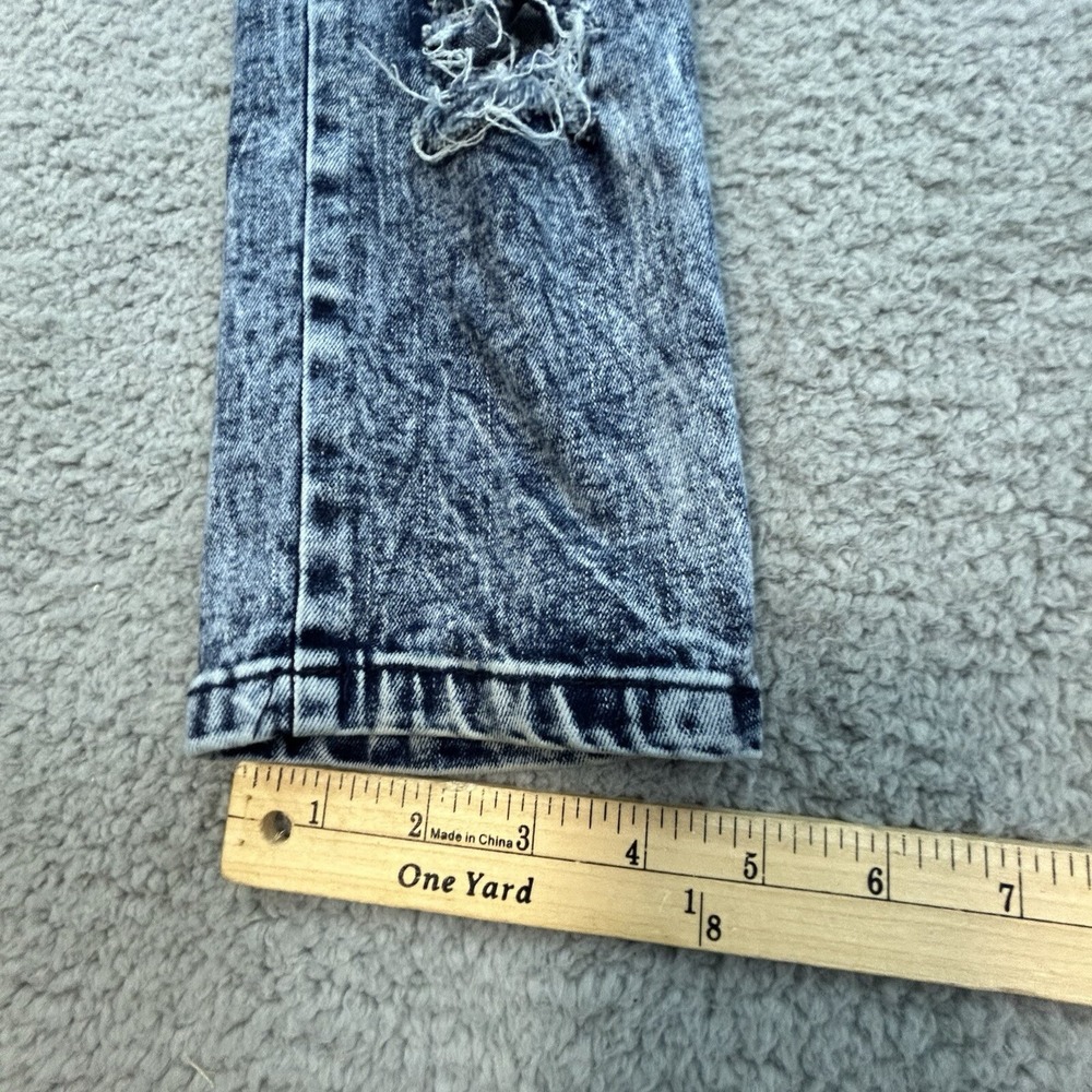 Universal Fashion Jeans Women's11 Blue High Waist Distressed Skinny Straight Leg - Picture 8 of 16